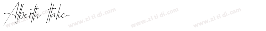 Alberth Italic字体转换